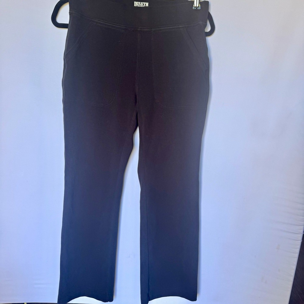 Duluth Trading NoGA Naturale Pants Women's S x 29 Black Stretch Pull On